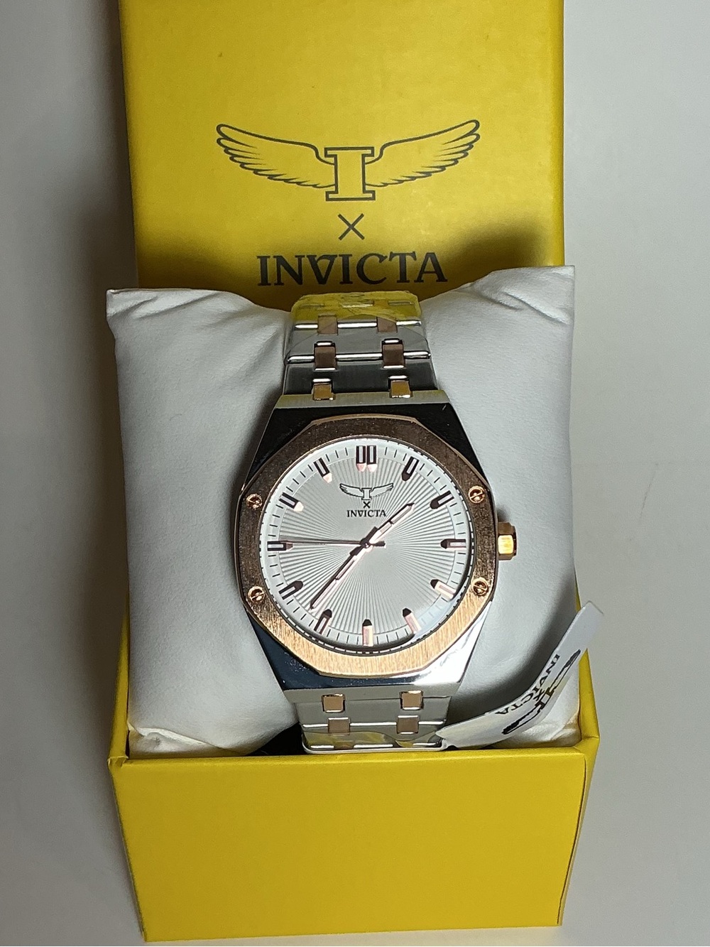 Invicta Men’s Two-Tone Silver and Rose Gold Bracelet Watch